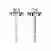 1.06 Carat Diamond Earrings Studs Womens with Halo Design