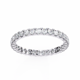 1.09 Carat Round Shape Diamond Eternity Wedding Band In White Gold