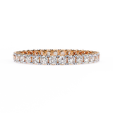 1.09 Carat Round Shape Diamond Eternity Wedding Band In Rose Gold