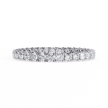 1.09 Carat Round Shape Diamond Eternity Wedding Band In White  Gold