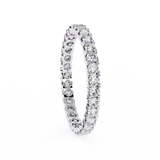 1.09 Carat Round Shape Diamond Eternity Wedding Band In White Gold