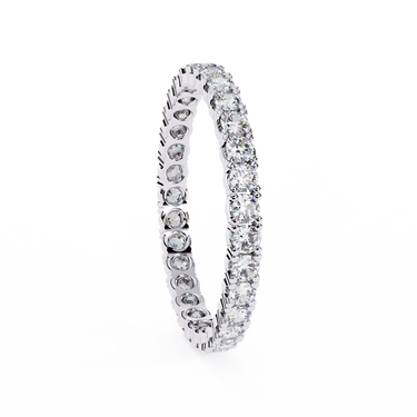 1.09 Carat Round Shape Diamond Eternity Wedding Band In White Gold