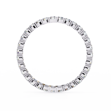 1.09 Carat Round Shape Diamond Eternity Wedding Band In White Gold