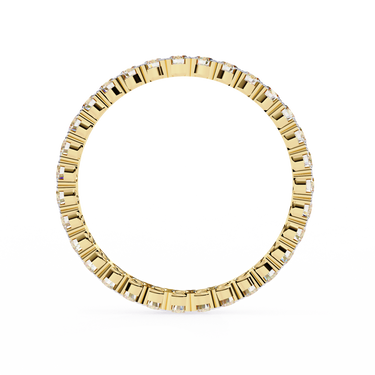 1.09 Carat Round Shape Diamond Eternity Wedding Band In Yellow Gold