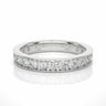 1.10 Ct Round Cut Channel Set Lab Diamond Half Eternity Band In White Gold