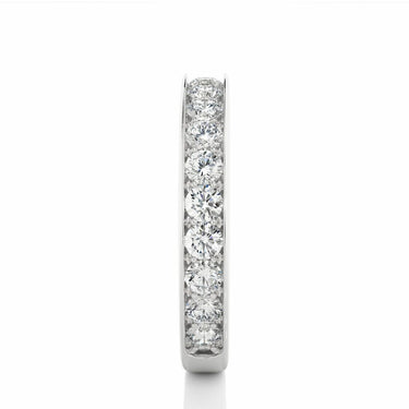 1.10 Ct Round Cut Channel Set Lab Diamond Half Eternity Band In White Gold