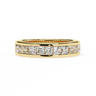 1.10 Carat Princess Cut Half Eternity Diamond Wedding Band In Yellow Gold