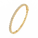 1.10 Carat Round Cut Diamond Tennis Bracelet In Yellow Gold