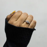 1.12 Ct Princess & Round Cut Lab Dimond Ring