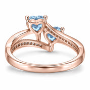1.12 Carat Double Heart Bypass Diamond Ring
