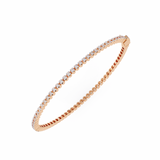 1.13 Carat Round Shape Diamond Tennis Bracelet in Rose Gold