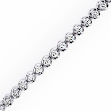 1.13 Carat Round Shape Diamond Tennis Bracelet in White Gold 