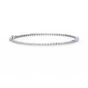 1.30 Carat Round Shape Diamond Tennis Bracelet in Rose Gold 950 Platinum Natural Diamond