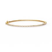 1.30 Carat Round Shape Diamond Tennis Bracelet in Rose Gold 18K Yellow Gold Natural Diamond