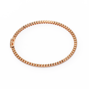 1.30 Carat Round Shape Diamond Tennis Bracelet in Rose Gold