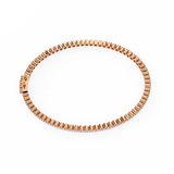 1.13 Carat Round Shape Diamond Tennis Bracelet in Rose Gold