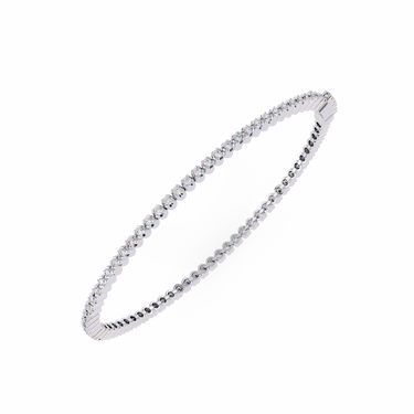 1.13 Carat Round Shape Diamond Tennis Bracelet in White Gold 