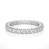 1.20 Ct Round Cut Prong Setting Lab Diamond Eternity Wedding Band In White Gold