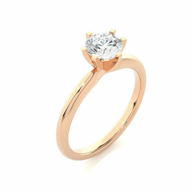 1.20 Carat Solitaire 6 Prong Moissanite Engagement Ring In Rose Gold