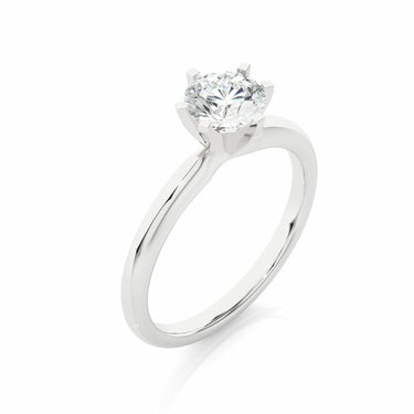 1.20 Carat Round Cut Lab Diamond 6 Prong Solitaire Engagement Ring In White Gold