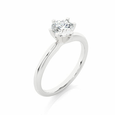1.20 Carat Solitaire 6 Prong Engagement Ring In White Gold