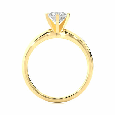 1.20 Carat Solitaire 6 Prong Diamond Engagement Ring In Yellow Gold