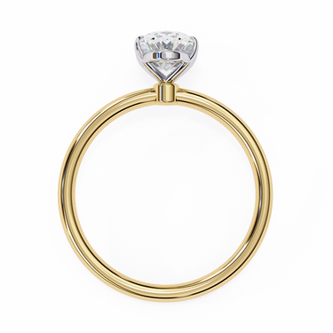 1.20 Carat Oval Cut 4 Prong Set Solitaire Lab Diamond Engagement Ring In Yellow Gold