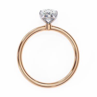 1.20 Carat Oval Cut 4 Prong Set Solitaire Lab Diamond Engagement Ring In Rose Gold