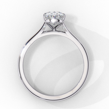 1.20 Carat Oval Cut Lab Diamond Solitaire Engagement Ring In White Gold