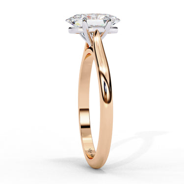 1.20 Carat Oval Cut Lab Diamond Solitaire Engagement Ring In Rose Gold