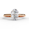 1.20 Carat Oval Cut Lab Diamond Solitaire Engagement Ring In Rose Gold