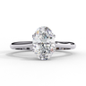 1.20 Carat Oval Cut Lab Diamond Solitaire Engagement Ring In White Gold