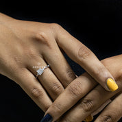 1.14 Carat Princess & Round Lab Created Diamond Ring