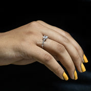 1.14 Carat Princess & Round Lab Created Diamond Ring
