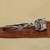 1.14 Carat Princess & Round Lab Created Diamond Ring
