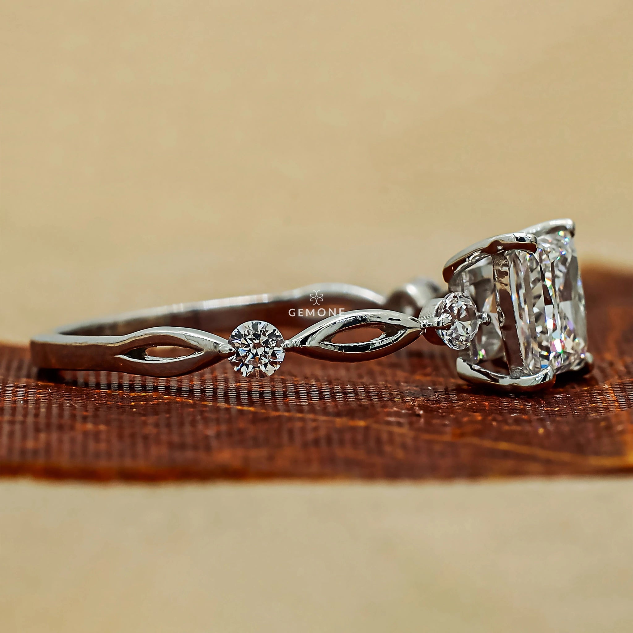 1.14 Carat Princess & Round Lab Created Diamond Ring