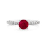 1.20 Carat Round Gemstone Ring in White Gold