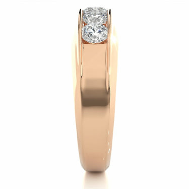 1.30 Ct Round Cut Channel Set Diamond Wedding Band In Rose Gold