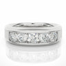 1.30 Ct Round Cut Channel Set Lab Diamond Wedding Band In White Gold