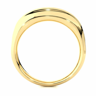 1.30 Ct Round Channel Setting Diamond Wedding Band In Yellow Gold