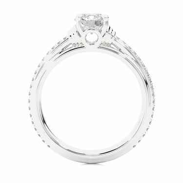 1.30 Ct Round Diamond Solitaire Engagement Ring In White Gold