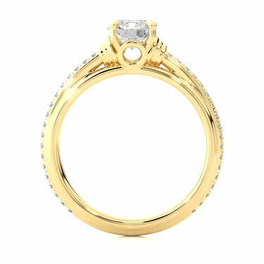 1.30 Ct Round Diamond Solitaire Engagement Ring In Yellow Gold