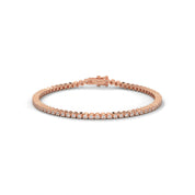 1 Carat Round Diamond Tennis Bracelet in White Gold 18K Rose Gold Natural Diamond