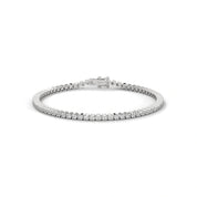 1 Carat Round Diamond Tennis Bracelet in White Gold 950 Platinum Natural Diamond