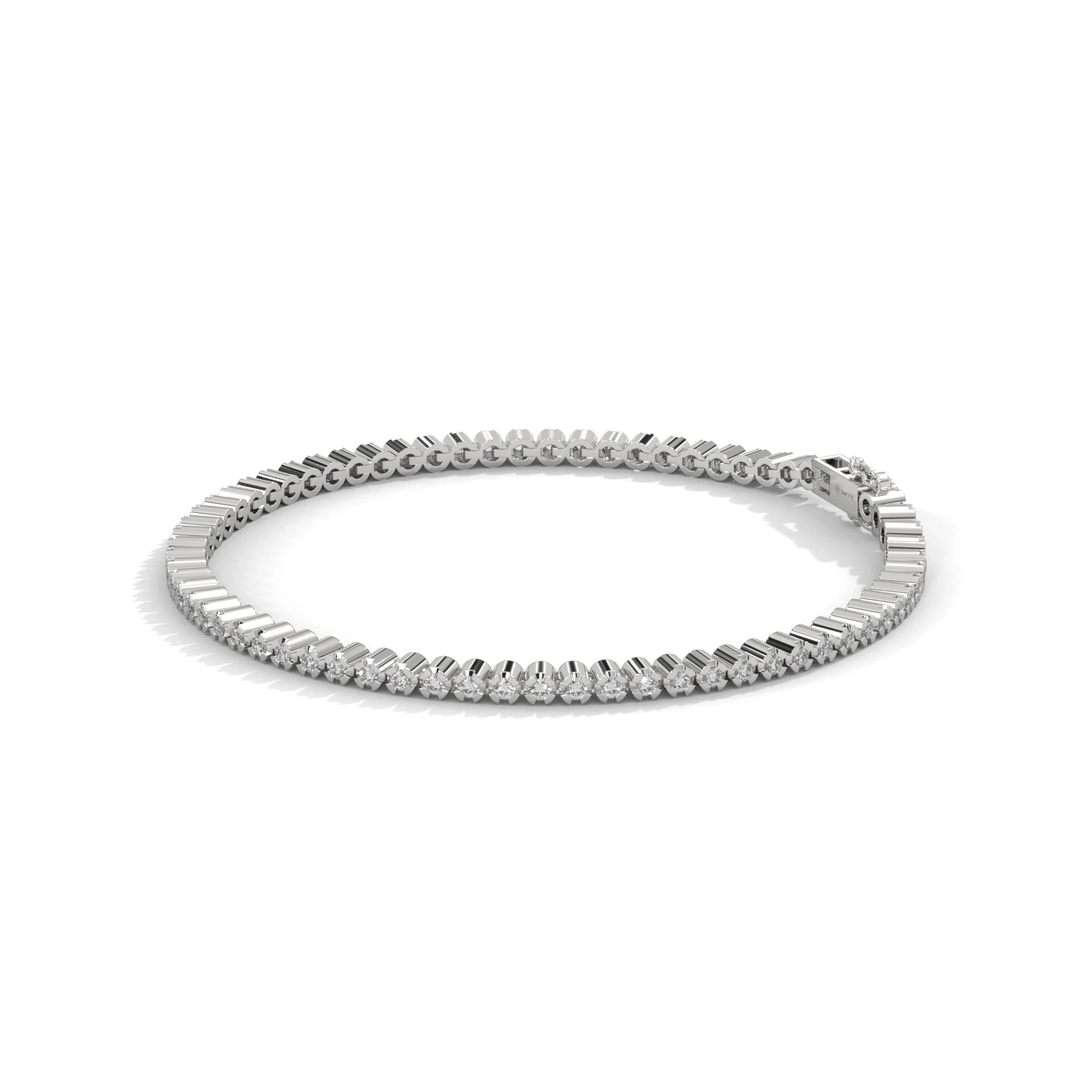 1 Carat Round Diamond Tennis Bracelet in White Gold