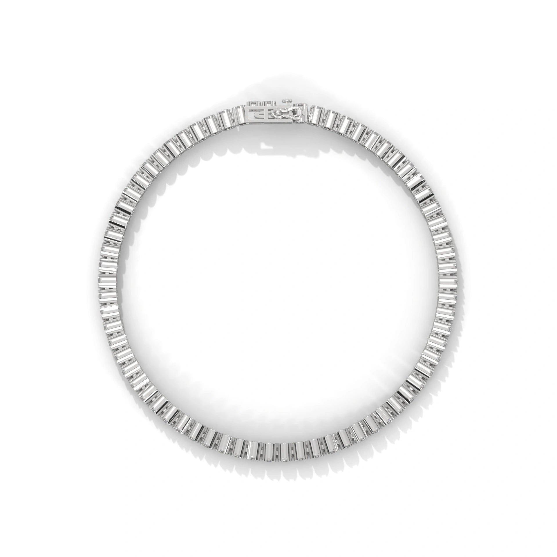 1 Carat Round Diamond Tennis Bracelet in White Gold
