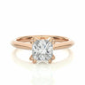 1.35 Ct Princess Cut Solitaire Diamond Engagement Ring In Rose Gold