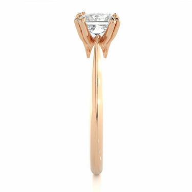 1.35 Ct Princess Cut Diamond Solitaire Engagement Ring In Rose Gold