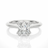 1.35 Ct Princess Cut Solitaire Diamond Engagement Ring In White Gold