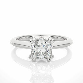 1.35 Ct Princess Cut Moissanite Solitaire Engagement Ring In White Gold